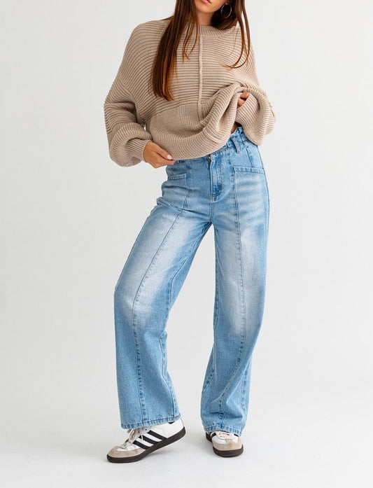 Here For You Ribbed Knitted Sweater