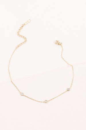 Minimal Circle Rhinestone Anklet