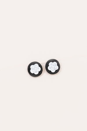 Noir Rose Stud Earrings