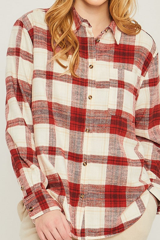 The Woman in You Flannel Top