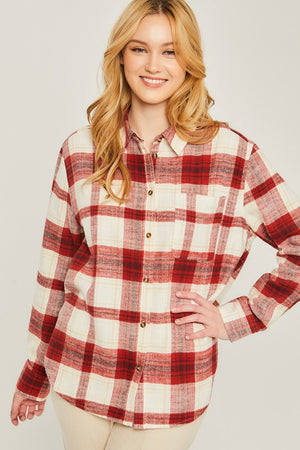 The Woman in You Flannel Top