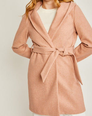 It's A Classic Fleece Belted Hoodie Coat