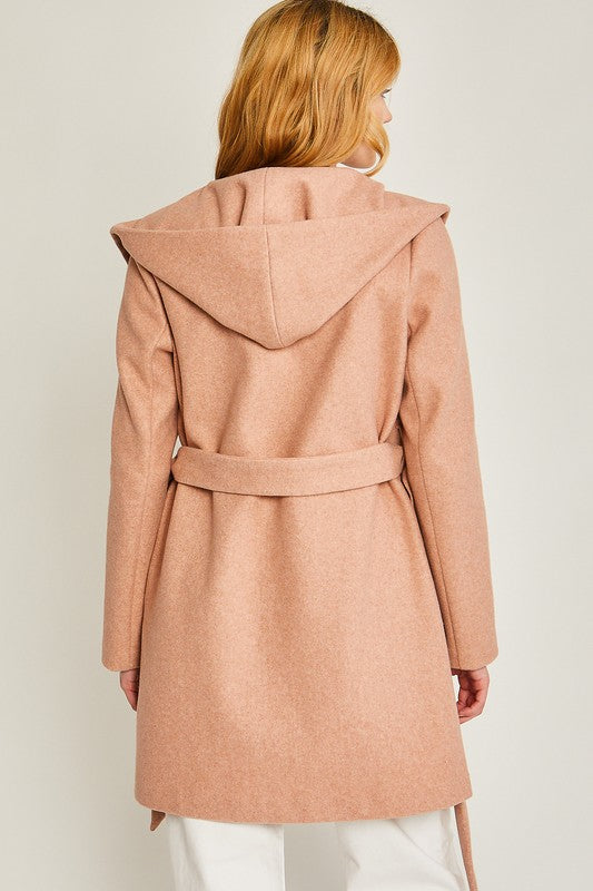 It's A Classic Fleece Belted Hoodie Coat