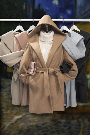 It's A Classic Fleece Belted Hoodie Coat