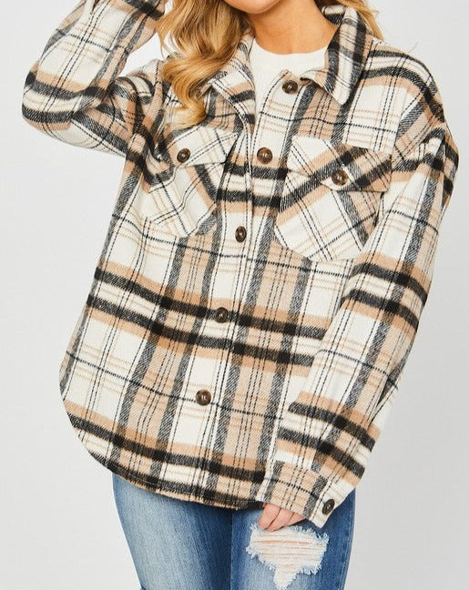 Vanessa Plaid Bust Pocket Shacket