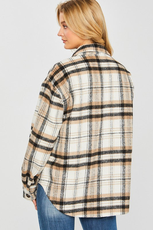 Vanessa Plaid Bust Pocket Shacket