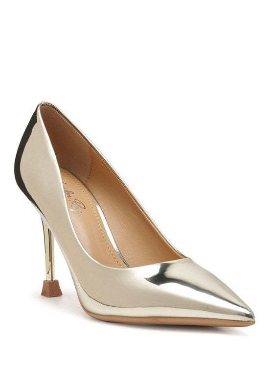 POUDRE METALLIC POINTED STILETTOS