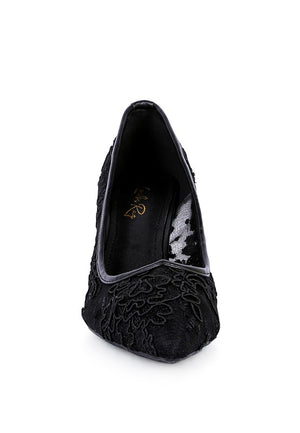 REUNION LACE STILETTO PARTY PUMPS