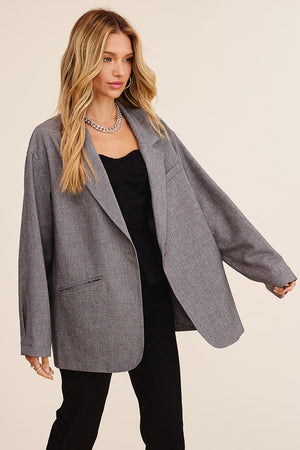 It's All Good Oversized Solid Blazer