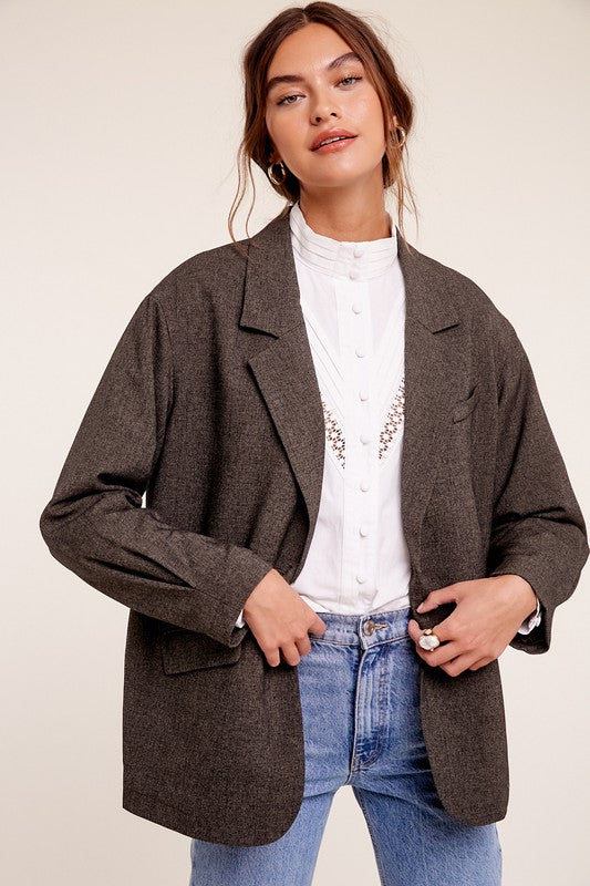 It's All Good Oversized Solid Blazer