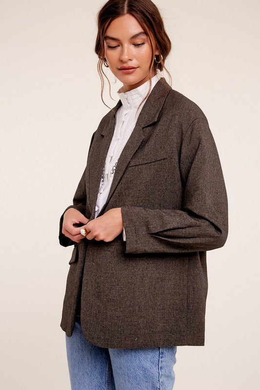 It's All Good Oversized Solid Blazer