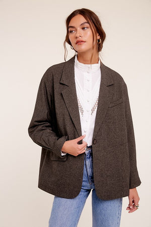 It's All Good Oversized Solid Blazer