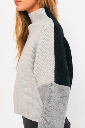 Luna Color Block Oversized Sweater