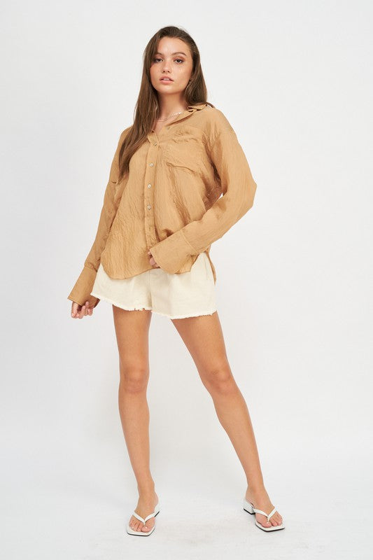 Laura Button Down Gauzy Shirt