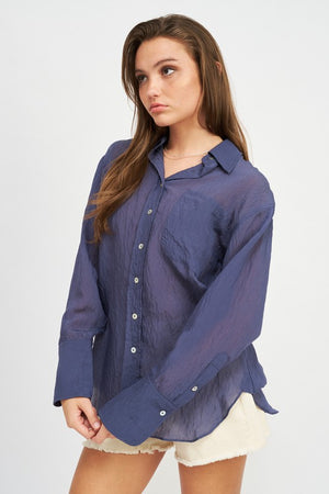 Laura Button Down Gauzy Shirt