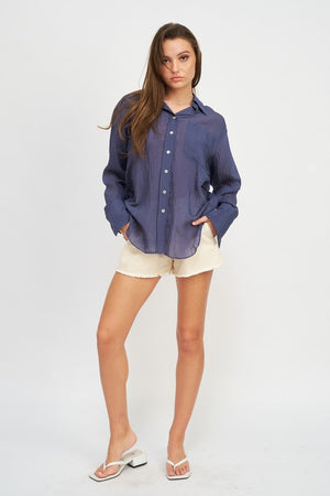 Laura Button Down Gauzy Shirt