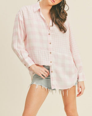 Procrastinate Oversized Button Up Shirt