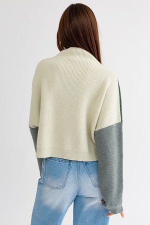 Luna Color Block Oversized Sweater