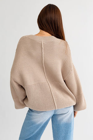 Here For You Ribbed Knitted Sweater