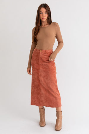 Homeschooling Cord Maxi Skirt