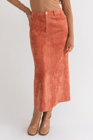 Homeschooling Cord Maxi Skirt