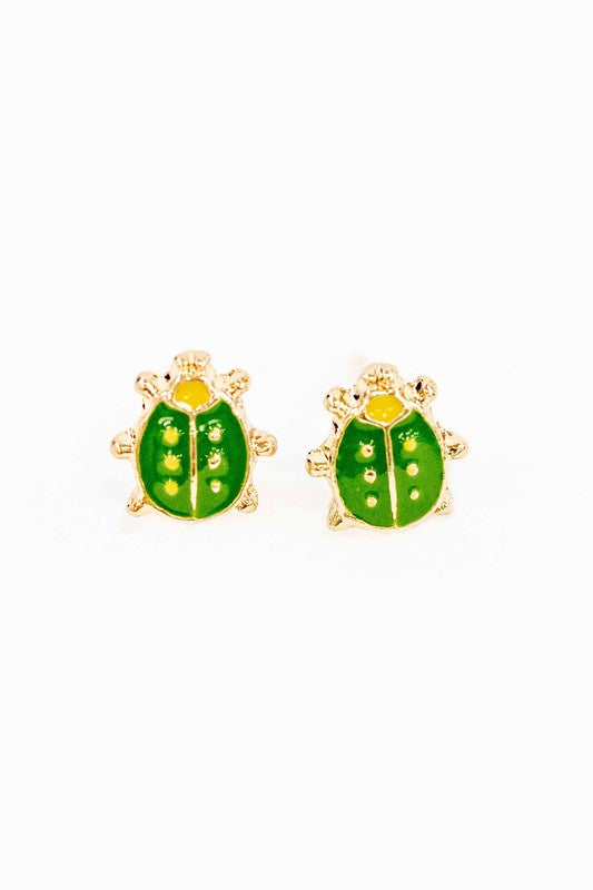 Mini Beetle Stud Earrings