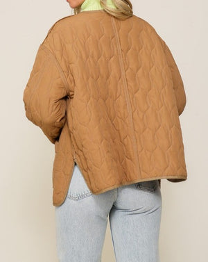 Magic Dragon Quilted Puffer Jacket with Pockets