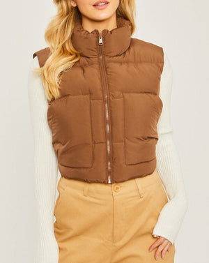 Sheila Puffer Vest With Pockets