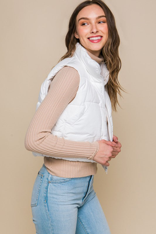 Sheila Puffer Vest With Pockets