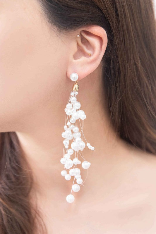 Pearl Waterfall Drop Earrings