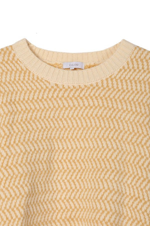 Over Easy Herringbone Crew Neck Sweater