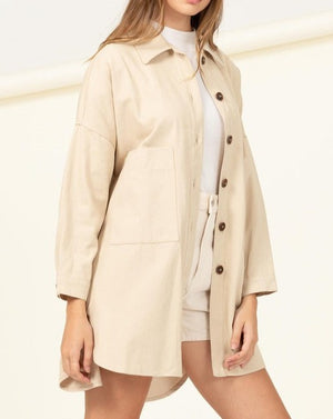 Sweet Fling Oversized Shirt Jacket