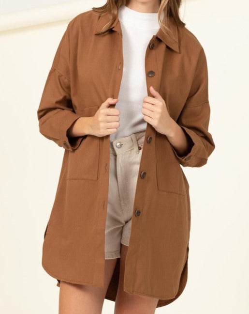 Sweet Fling Oversized Shirt Jacket