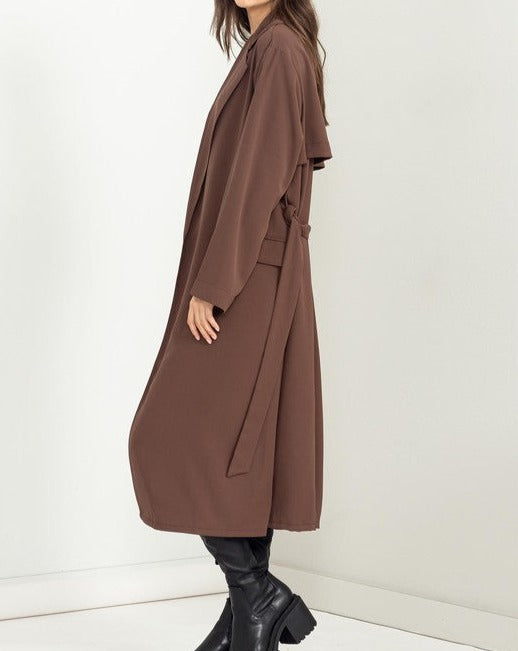 Keep Me Close Belted Women's Trench Coat