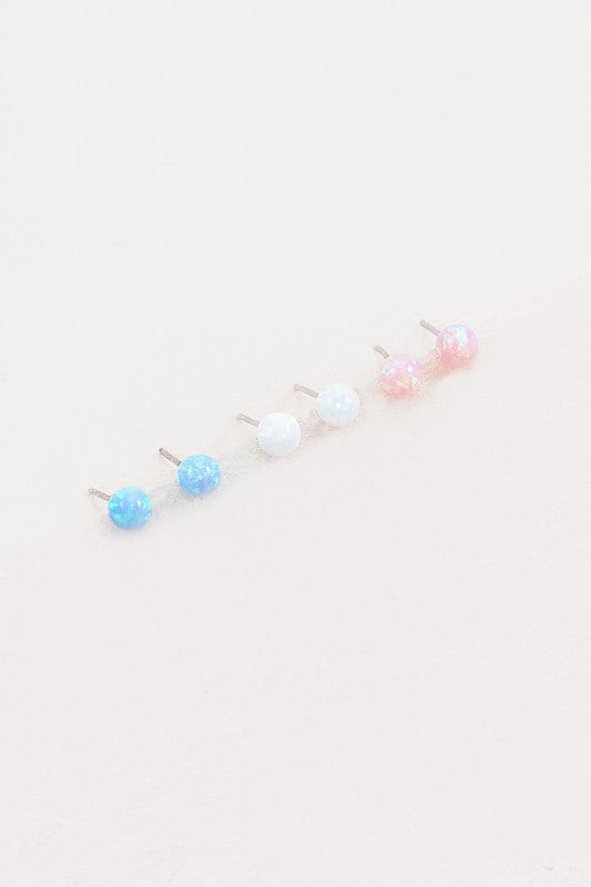 Tiny Sphere Stud Earrings