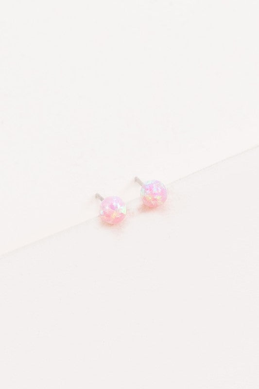 Tiny Sphere Stud Earrings