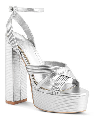 Splendid Cross Strap High Heeled Sandals