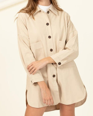 Sweet Fling Oversized Shirt Jacket